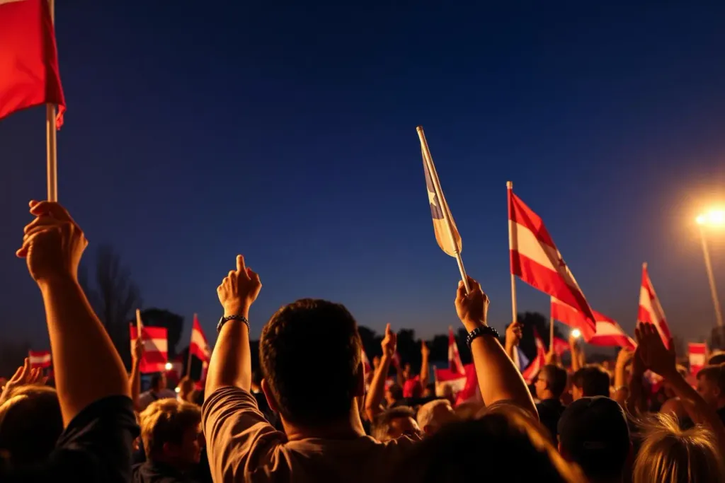 Citizens at a civic gathering
